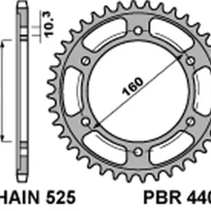 Poslední Šance PBR rozeta 4405 43 C45 HONDA CBR 600RR '03-'15, CBR 600F '01-'19, CBR 1000RR '17-'20 (JTR1307.43) (ŁAŃC. 525) = JTR1317.43 (MADE IN ITALY)
